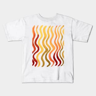 Wavy lines - autumn Kids T-Shirt